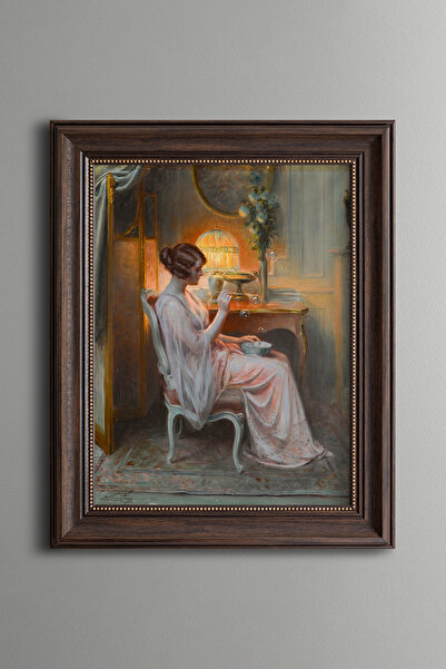 epiqart Жена, която пуска мехурчета - рамка с ретро мотиви