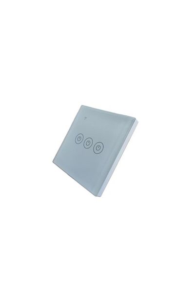 OEM Comutator inteligent, Wi-Fi, 10A, 3 canale, sticlă securizată, Tuya, Smart Life, compatibil cu Amazon