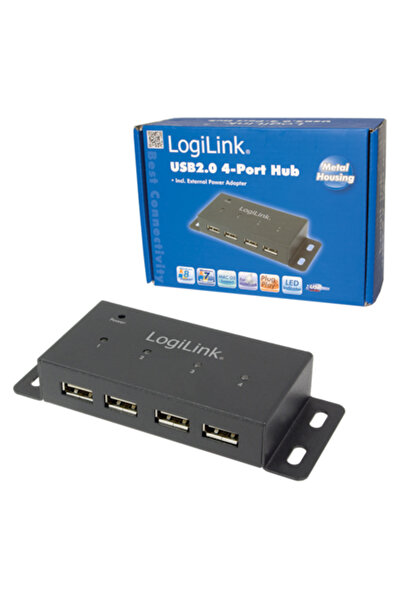 LogiLink Hub cu 4 porturi, Logilink, USB 2.0, Negru