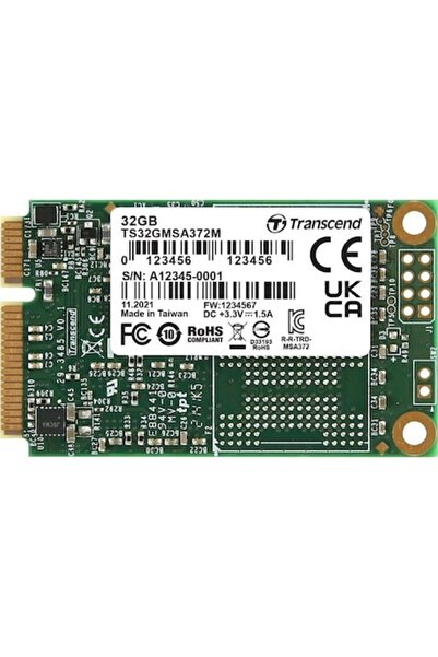 Transcend Твърд диск (SSD), Transcend, MSA372M, 32GB, mSATA