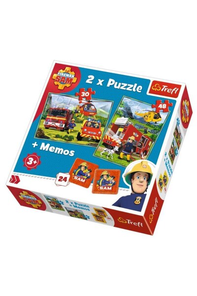 Trefl Puzzle 2 v 1, Hasič Sam v akci, 78 dílků