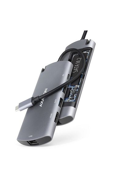Axagon Hub USB HMC-6M2 Combo 6in1, Cablu USB-C
