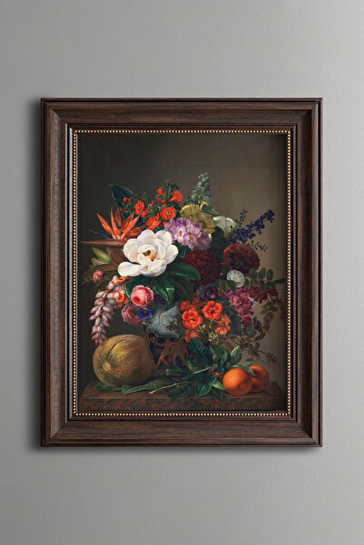 epiqart Λουλούδια και Φρούτα - Πλαίσιο με Vintage Σχέδιο