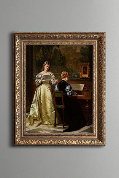 epiqart Müzik Dersi - Vintage Desenli Çerçeve