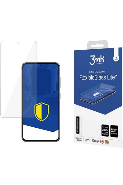 3MK Folie Protectie pentru Samsung Galaxy S23+, Sticla Flexibila, Full Glue, Lite, 0.16mm, Transpare