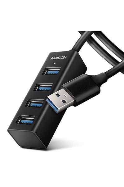 Axagon Hub USB HUE-M1AL, 4 porturi USB-A 3.2 Gen1, cablu USB-A 1,2 m