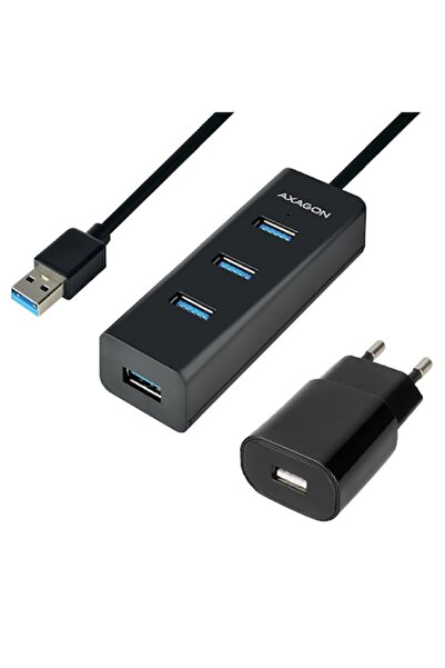Axagon Hub USB HUE-S2BP 4x USB 3.0, cablu 1.2m, încărcare micro USB
