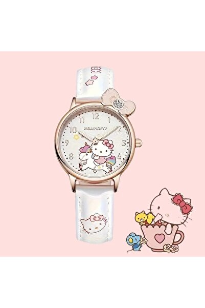 GlassySKY Hello Kitty Saat-Kızlar için Kuvars Saat ,Doğumgünü Hediyelik