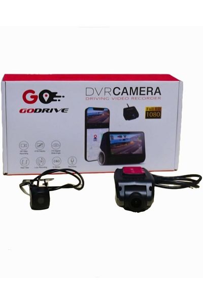Generic GoDrive DVR Camera, 1080p Full HD, Dual Lens, Driving Video Recorder Dash Cam 4G, WiFi, GPS