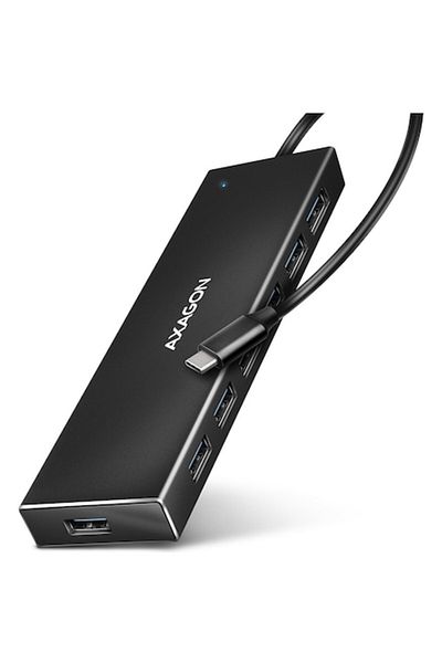 Axagon Hub USB HUE-F7C, cablu USB-C