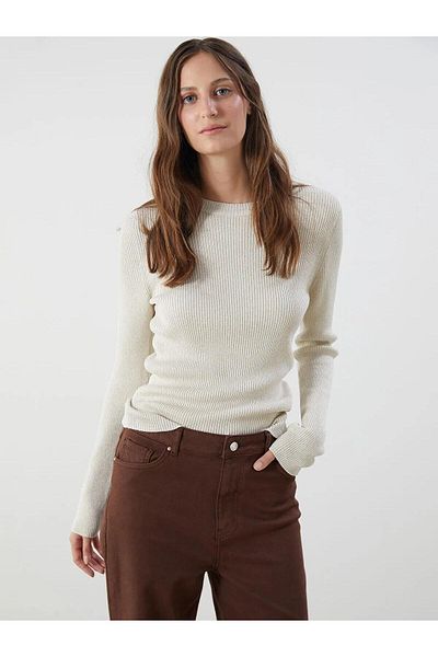 LC Waikiki Γυναικείο πλεκτό πουλόβερ LCWAIKIKI Classic Crew Neck (W5)