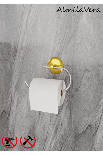 Egem Home حامل مناديل تواليت ذهبي قوي مضمون مقاس 5 مم