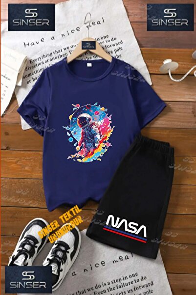 SS SİNSER Children's Unisex “Astronaut Circle Colorful Pattern“ Custom Printe...