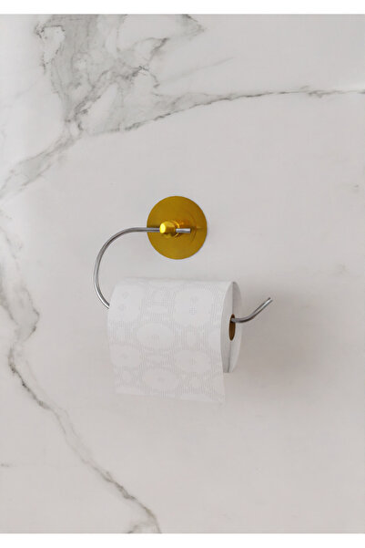 Egem Home Suport pentru hârtie igienică auriu, adeziv puternic, garantat