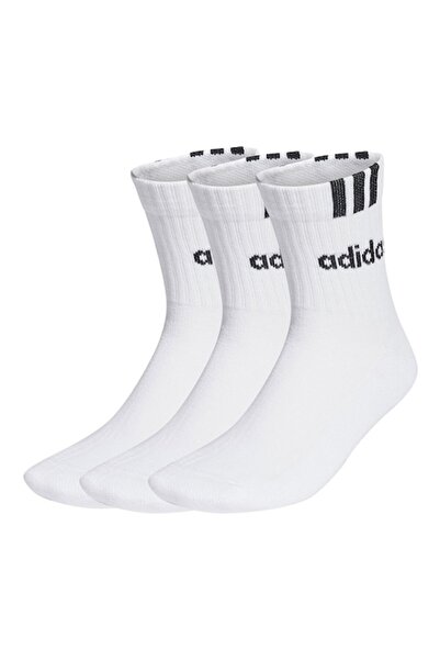 Adidas Sportswear Set of short unisex socks with logo - 3 pairs, White, 34-36