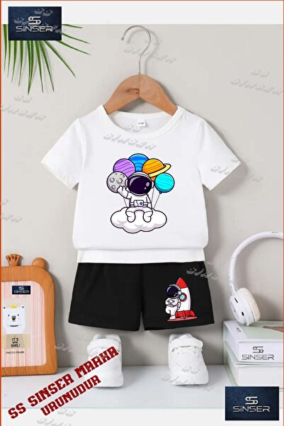 SS SİNSER Παιδικό UNISEX μπλουζάκι με στάμπα "ASTRONAUT CLOUD HANDS PLANETS" ...
