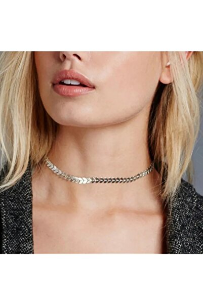 TakıConcept Vintage Helen Gümüş Kaplama Choker Kadın Kolye