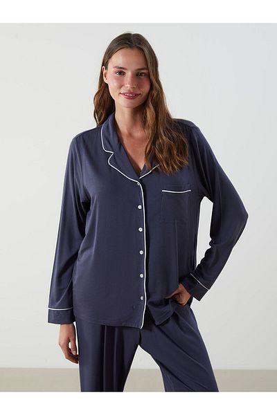LC Waikiki Set de pijamale pentru femei cu guler de cămașă