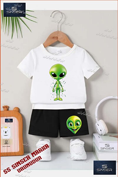 SS SİNSER Tricou cu gât rotund cu imprimeu special „ALIEN GREEN STANDING” UNI...