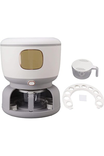 N2Y دلو تخزين الأرز، موزع أرز، نوع مكبس شفاف مع كوب قياس