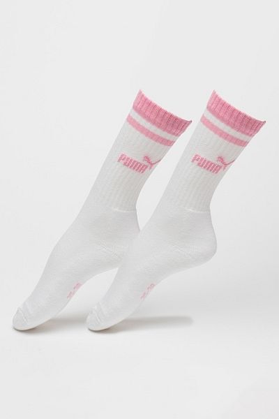 Puma , Set de șosete lungi din amestec de bumbac - 2 perechi, Alb-gălbui, Roz, 35-38