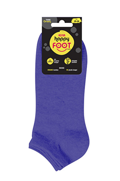 Agiva Women's Socks Happy Foottopia, Bamboo Fiber, Purple, 35-38 EU