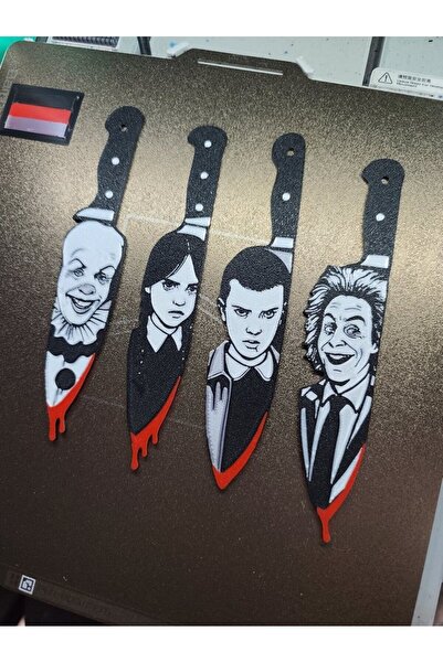 BASKIDURAĞI Korku Bıçağı Seti (Wednesday, pennywise,Eleven, Beetlejuice)
