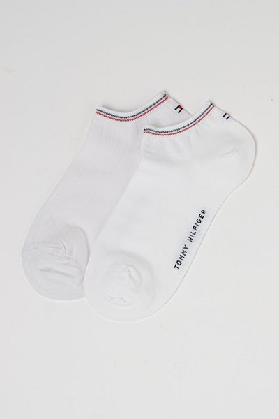 Tommy Hilfiger , Set de sosete pana la glezna - 2 perechi, Alb optic, 39-42