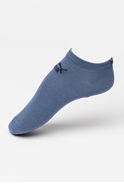 Puma - Set of unisex ankle socks with logo pattern - 3 pairs, Ultramarine Blue, Dusty Blue, Size 47-