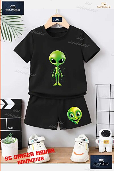 SS SİNSER Tricou cu gât rotund cu imprimeu special „ALIEN GREEN STANDING” UNI...