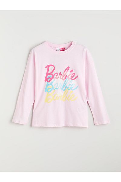 LC Waikiki Set pijamale pentru fete cu decolteu rotund b imprimat