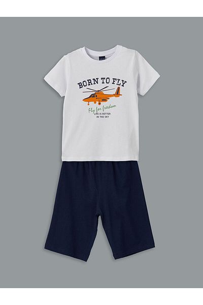 LC Waikiki Σετ Πιτζάμες Boy's Crew Neck με σορτς