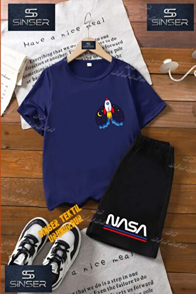SS SİNSER Children's Unisex “Space Shuttle Launch“ Custom Printed Crew Neck T...