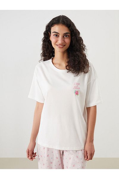 LC Waikiki Set de pijamale Capri pentru damă, cu decolteu, floral