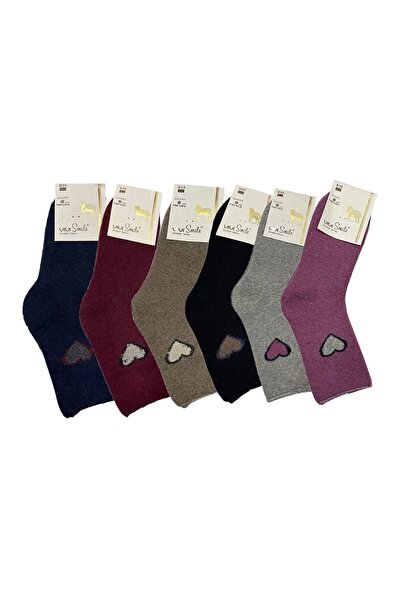 Liz Line Set of Six Women's Socks, Pro Circulation, Non-Elastic, Multicolor, Size 37-41, Wool - SD016