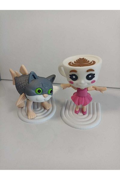 smilechild Ballerina Capuchina and Trulimero Trulichina Brainrot Figure Tung Tung Sahur Toy