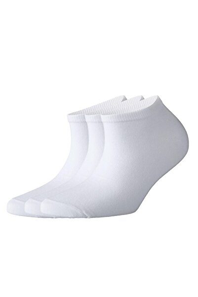 Friends - Set 3 perechi de șosete scurte, bumbac/elastan, albe, mărimea 35-38 EU