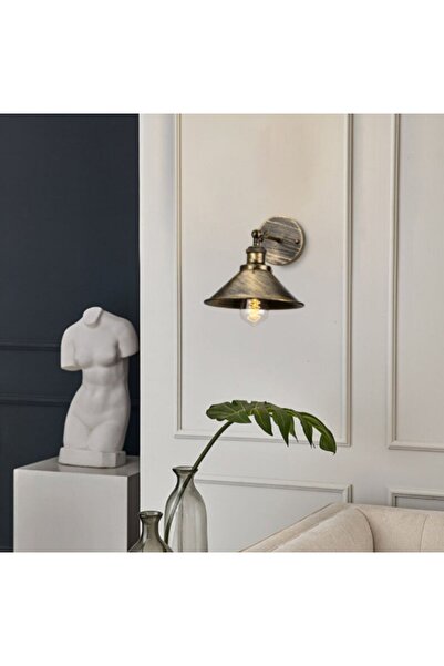 RİOLİGHT Retro1,Rustic,Vintage1 Brushed Matt Yellow 1Xe27 Moving Head Metal Wall Sconce Diameter:23Cm