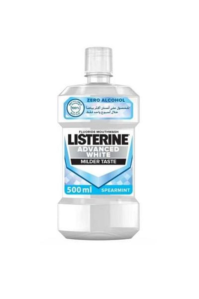 Listerine Advanced Fluoride Mouthwash for Teeth Whitening by 500ml