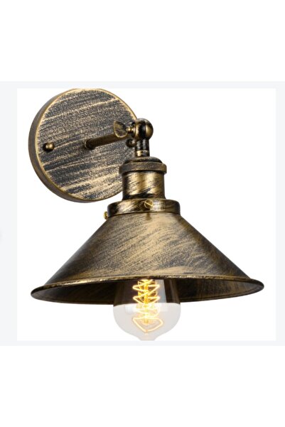 RİOLİGHT Retro1,Rustic,Vintage1 Brushed Matt Yellow 1Xe27 Moving Head Metal Wall Sconce Diameter:23Cm