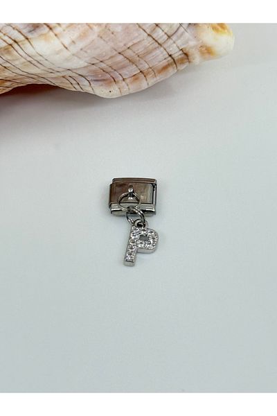 ilvesa shop Italian Bracelet P Letter Dangle Stone Charm