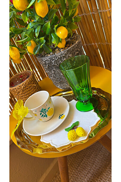 ipeklife Limonlu Fincan&Peçete