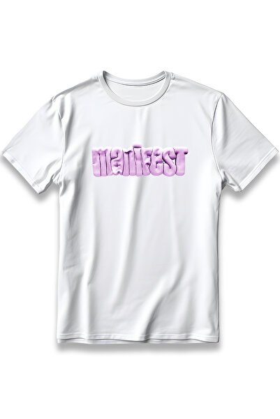 EZG Business تي شيرت بشعار مجموعة Manifest مطبوع للجنسين مصنوع من نسيج قطني 1...