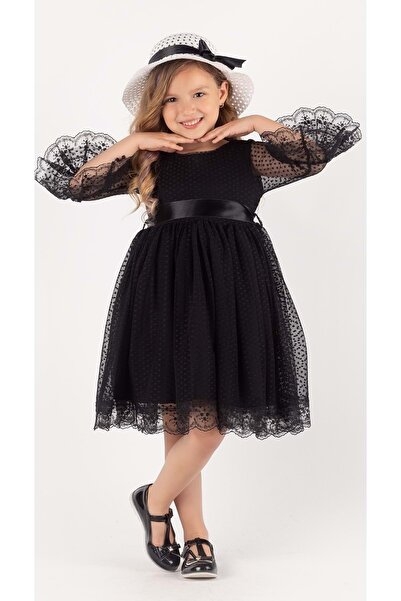 s.t. sebat tekstil Rochie de prințesă pentru fetiță din dantelă cu pălărie și...