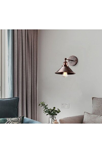 RİOLİGHT VİNTAGE1,RUSTİK1,RETRO1 FIRÇALI BAKIR HAREKETLİ BAŞLIK METAL APLİK ÇAP:23CM