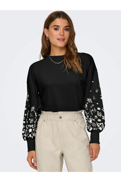 ONLY Onlbrooke L/S O-Neck Flower Swt Noos Women's Sleeves Floral Pattern Sweat
