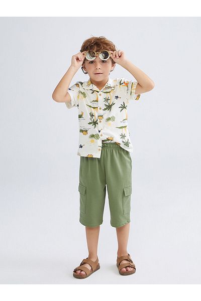 LC Waikiki Printed Boys' Shirt and Shorts 2 Pack