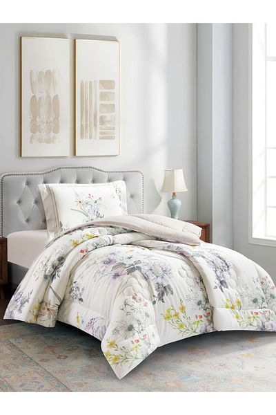 Donetella 2-Piece Digital Print Comforter Set – Twin Size 170x230 cm, Soft Microfiber Bedding Set.