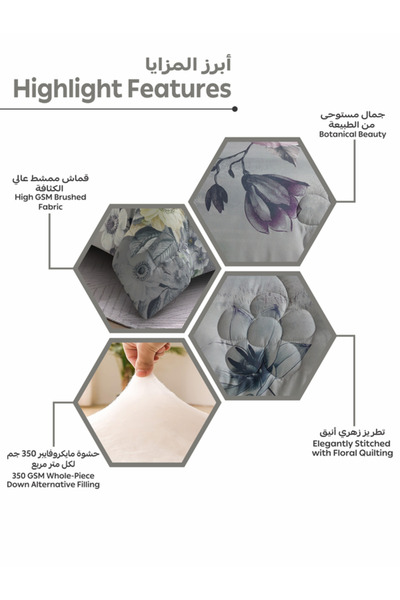 Donetella 2-Piece Digital Print Comforter Set – Twin Size 170x230 cm, Soft Microfiber Bedding Set.