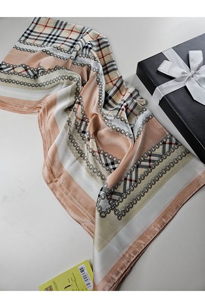 Webinay Home Plaid Pattern Imported Silk Voile Shawl Scrafs Hijab